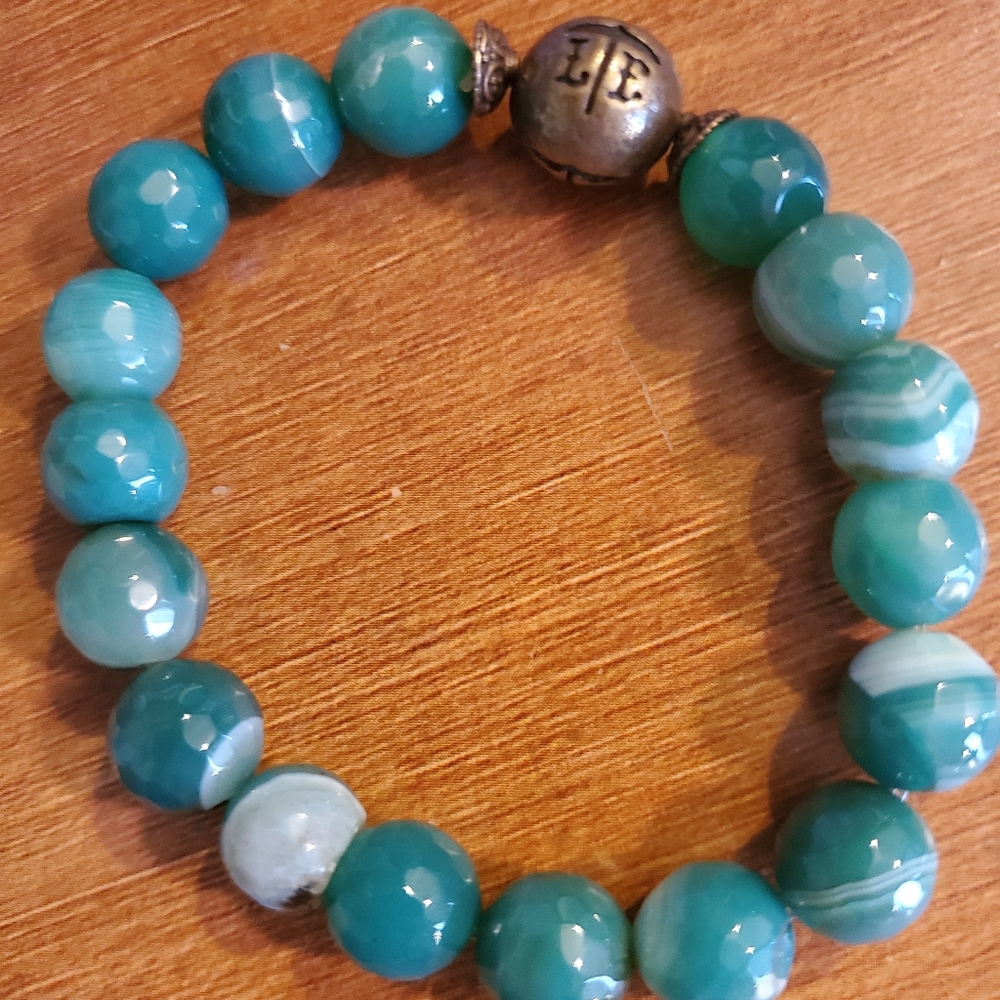 Lenny and Eva green agate bracelet